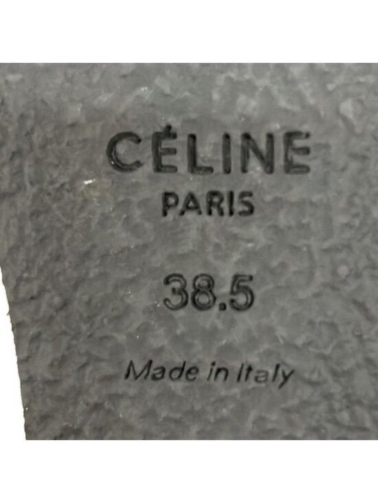 Celine Sandals 38.5 White Black Wedge Sole Leather main image 6